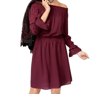 KOBI ZENA OFF-THE-SHOULDER BLOUSON PARTY DRESS
